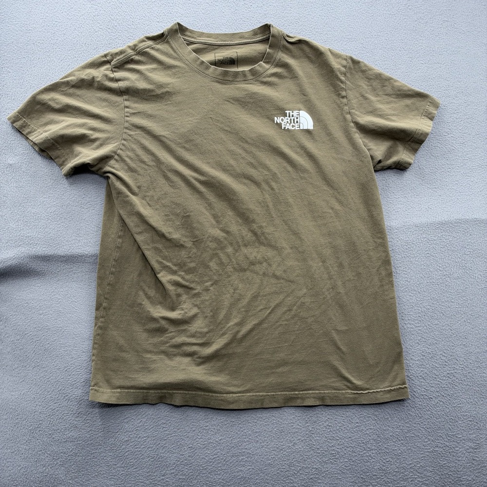 The North Face Shirt Mens XL Green Box Logo Back Graphic Tee Tagless Outdoor